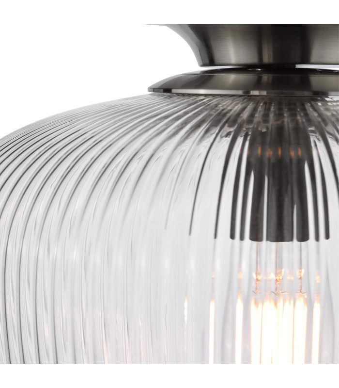 Abrielle Flush Brushed Nickel and Ribbed Glass-9