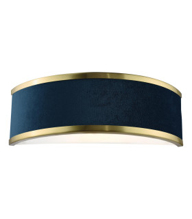 Alvaro Wall Light Brushed Brass With Blue Shade-1