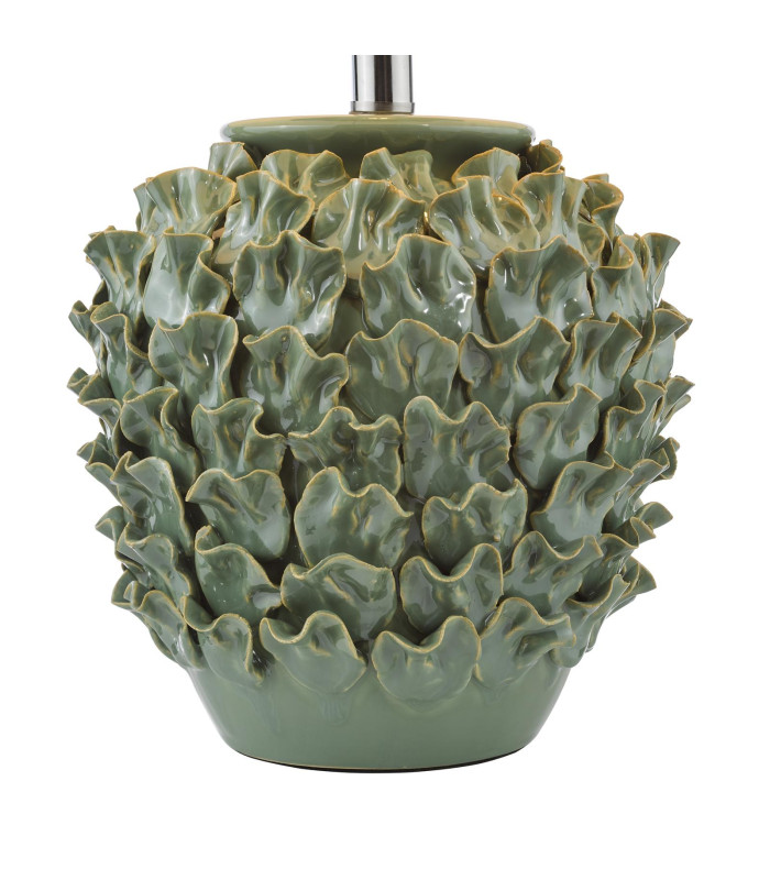 Ailsa Ceramic Table Lamp Green With Shade-7
