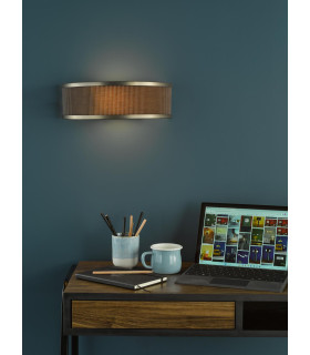 Alvaro Wall Light Antique Bronze With Brown Shade-2