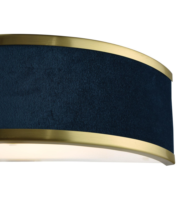 Alvaro Wall Light Brushed Brass With Blue Shade-8