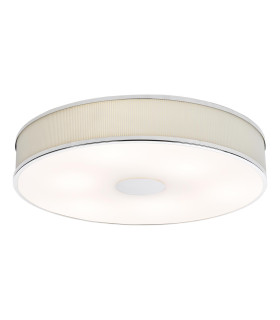 Alvaro 6 Light Flush Polished Chrome With Ivory shade-1