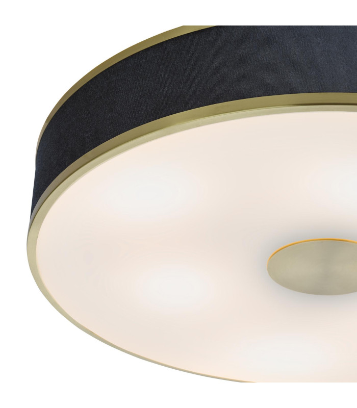 Alvaro 6 Light Flush Brushed Brass With Blue shade-6