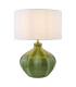 Amrita Ceramic Table Lamp Green and Antique Brass With Shade-1