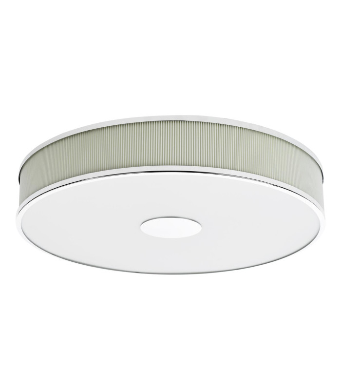 Alvaro 6 Light Flush Polished Chrome With Ivory shade-5