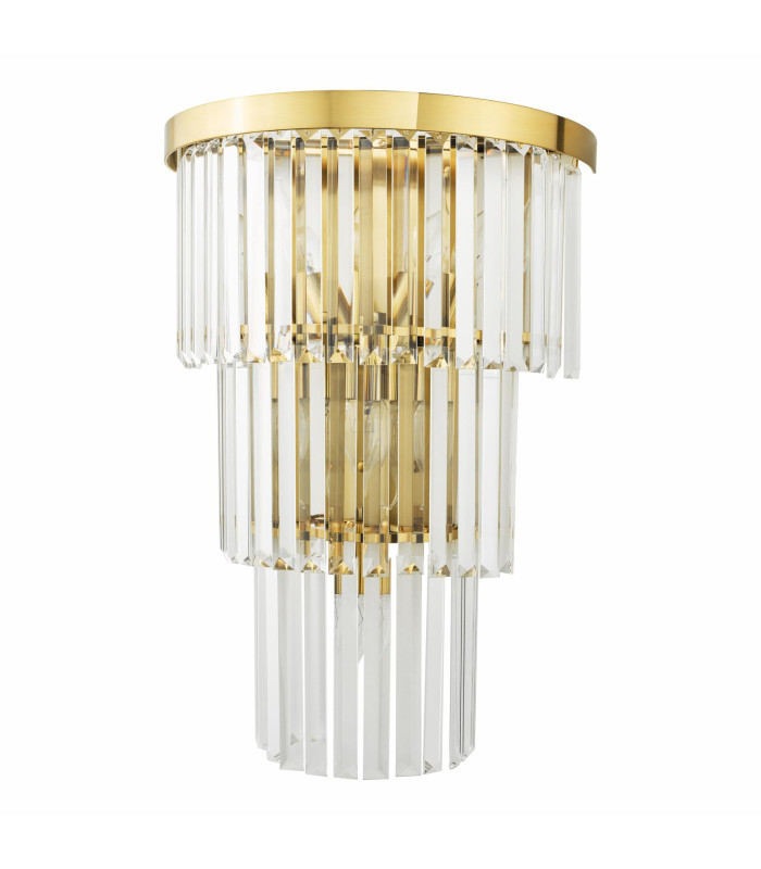 Angel 6 Light Wall Light Crystal and Antique Gold-3