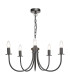 Becca 5 Light Armed Ceiling Pendant Matt Black Fitting Only-1