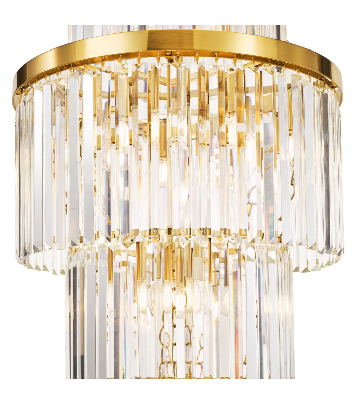 Angel 28 Light Chandelier Crystal and Antique Gold-4