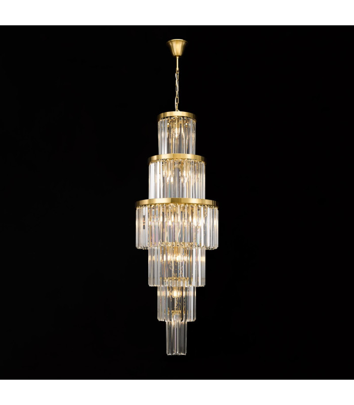 Angel 28 Light Chandelier Crystal and Antique Gold-8