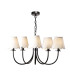 Becca 5 Light Armed Ceiling Pendant Matt Black With Shade-1