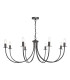 Becca 8 Light Armed Ceiling Pendant Matt Black Fitting Only-1