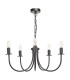 Becca 5 Light Armed Ceiling Pendant Matt Black Fitting Only-7