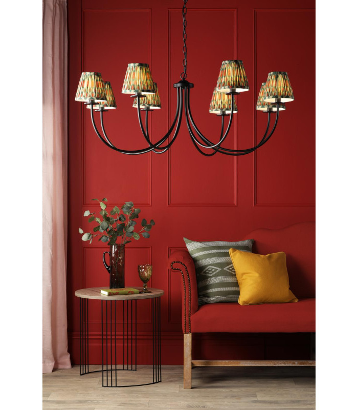 Becca 8 Light Armed Ceiling Pendant Matt Black Fitting Only-3
