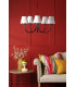 Becca 5 Light Armed Ceiling Pendant Matt Black With Shade-3
