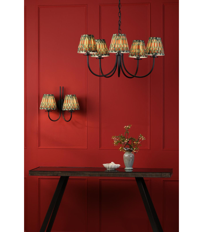 Becca 5 Light Armed Ceiling Pendant Matt Black With Shade-4