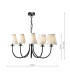 Becca 5 Light Armed Ceiling Pendant Matt Black With Shade-4