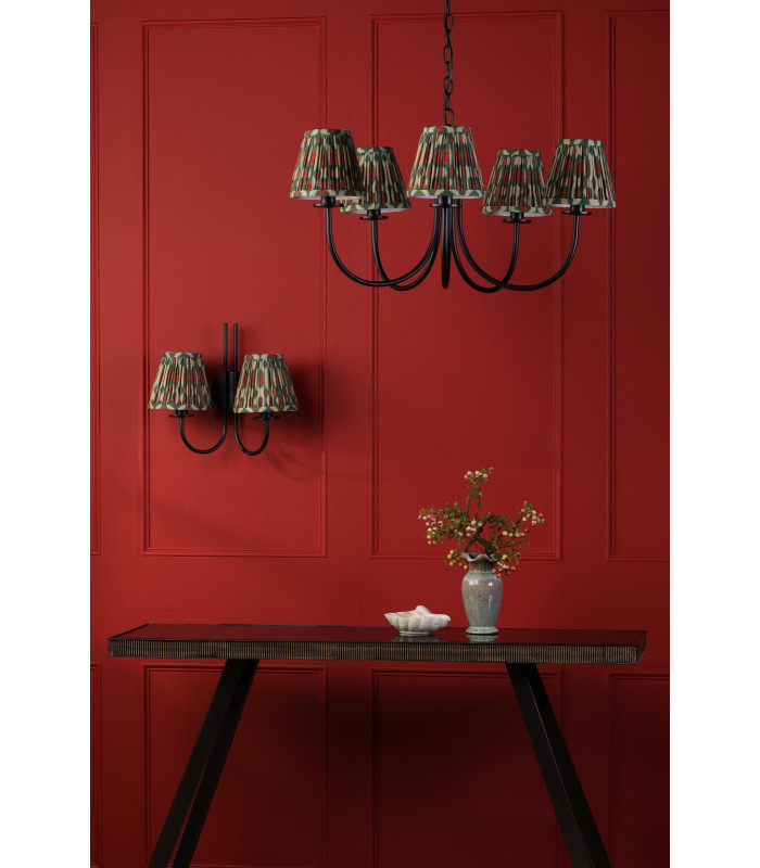 Becca 5 Light Armed Ceiling Pendant Matt Black With Shade-5