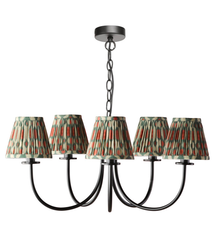 Becca 5 Light Armed Ceiling Pendant Matt Black Fitting Only-10