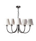 Becca 5 Light Armed Ceiling Pendant Matt Black With Shade-5