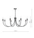 Becca 8 Light Armed Ceiling Pendant Matt Black Fitting Only-5