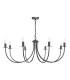 Becca 8 Light Armed Ceiling Pendant Matt Black Fitting Only-6