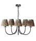 Becca 5 Light Armed Ceiling Pendant Matt Black With Shade-7
