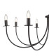 Becca 8 Light Armed Ceiling Pendant Matt Black Fitting Only-7