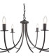 Becca 8 Light Armed Ceiling Pendant Matt Black Fitting Only-8