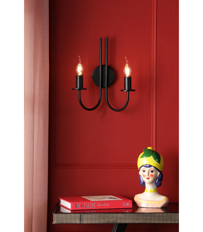 Becca Wall Light Matt Black Bracket Only-2