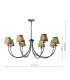Becca 8 Light Armed Ceiling Pendant Matt Black With Shade-4