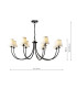 Becca 8 Light Armed Ceiling Pendant Matt Black With Shade-4