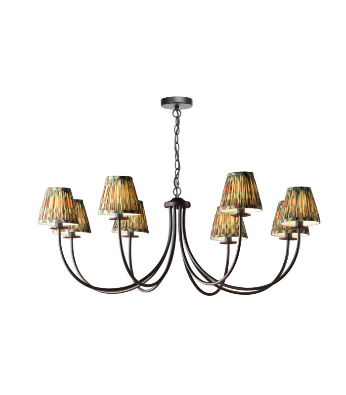 Becca 8 Light Armed Ceiling Pendant Matt Black Fitting Only-9