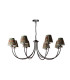 Becca 8 Light Armed Ceiling Pendant Matt Black Fitting Only-10