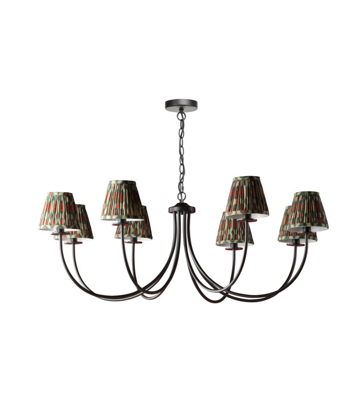 Becca 8 Light Armed Ceiling Pendant Matt Black Fitting Only-10