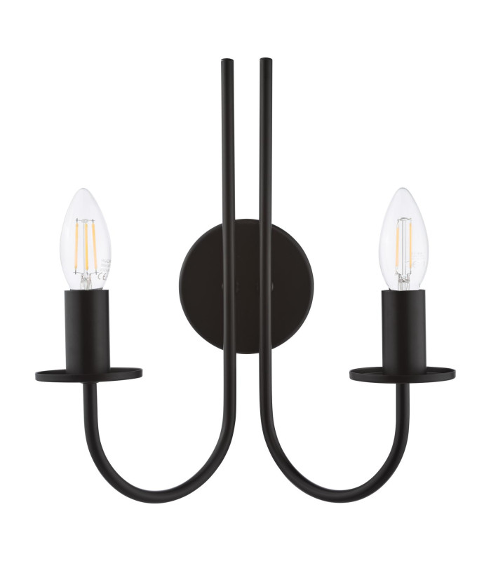 Becca Wall Light Matt Black Bracket Only-7