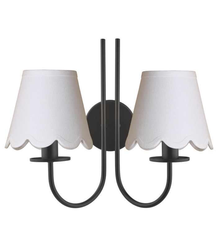 Becca Wall Light Matt Black With Shade-4