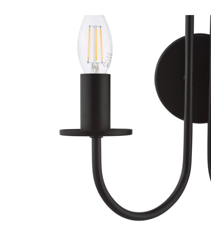 Becca Wall Light Matt Black Bracket Only-8