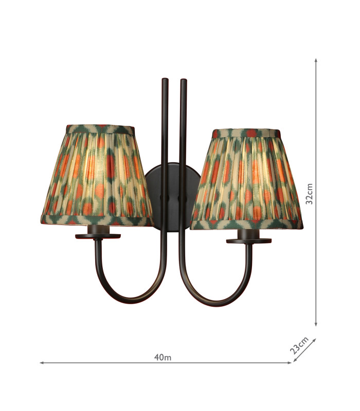 Becca Wall Light Matt Black With Shade-4