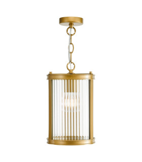 Bianka Ceiling Pendant Satin Bronze and Ribbed Glass-1