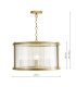 Bianka 3 Light Ceiling Pendant Satin Bronze and Ribbed Glass-2
