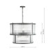 Bianka 6 Light Ceiling Pendant Matt Black and Ribbed Glass-2