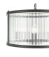 Bianka 3 Light Ceiling Pendant Matt Black and Ribbed Glass-4
