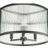 Bianka 3 Light Ceiling Pendant Matt Black and Ribbed Glass-5