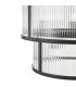 Bianka 6 Light Ceiling Pendant Matt Black and Ribbed Glass-4