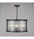 Bianka 3 Light Ceiling Pendant Matt Black and Ribbed Glass-6