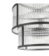 Bianka 6 Light Ceiling Pendant Matt Black and Ribbed Glass-5