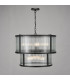 Bianka 6 Light Ceiling Pendant Matt Black and Ribbed Glass-6