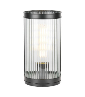 Bianka Table Lamp Matt Black and Ribbed Glass-1
