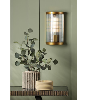 Bianka Wall Light Satin Bronze and Ribbed Glass-2