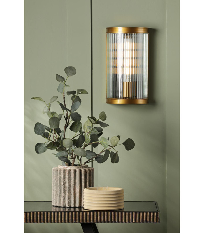 Bianka Wall Light Satin Bronze and Ribbed Glass-2